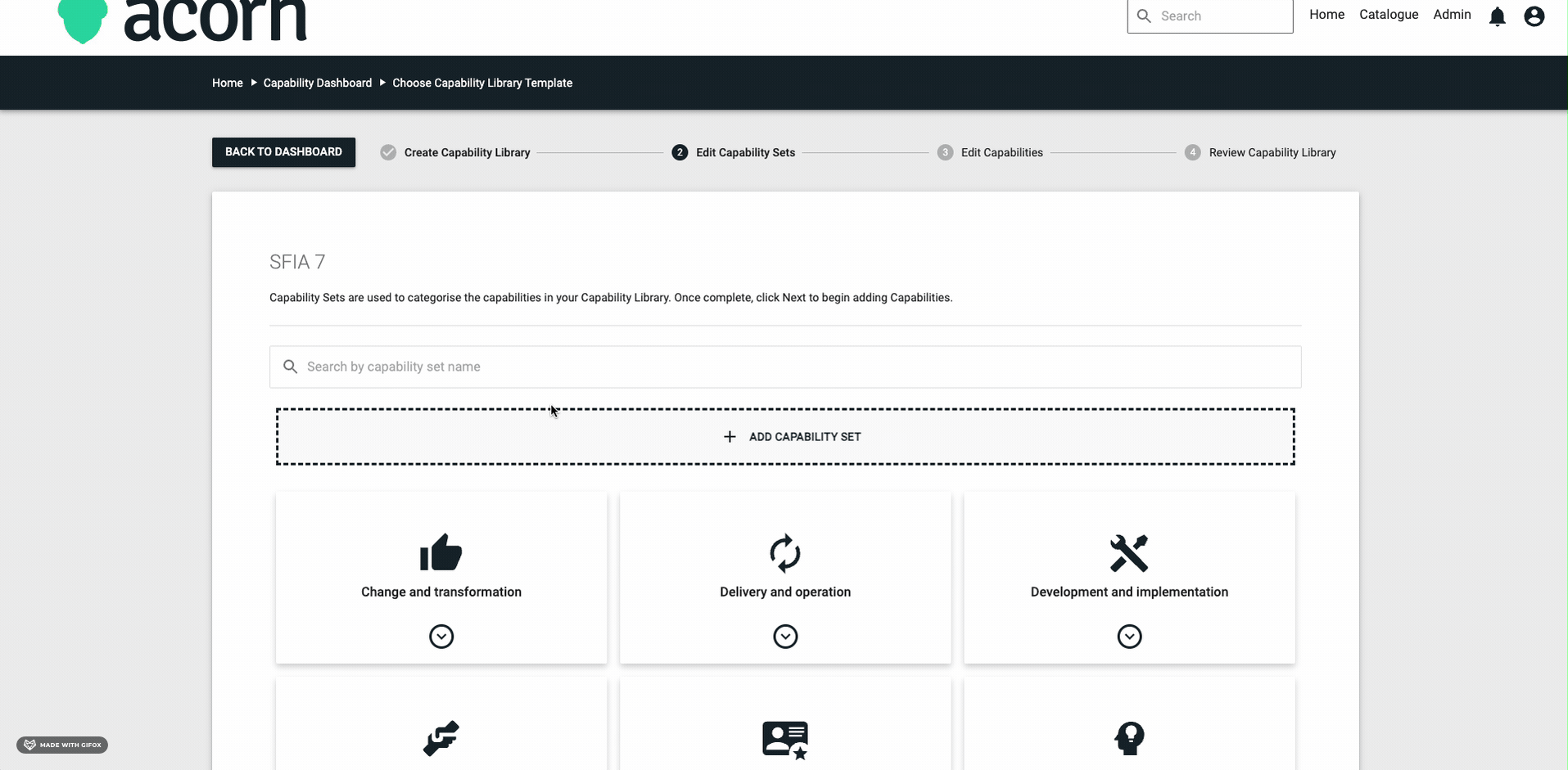 Edit capability sets
