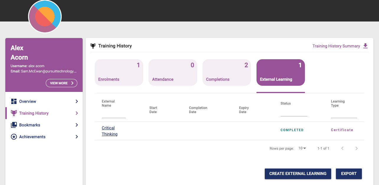 How to Upload External Training
