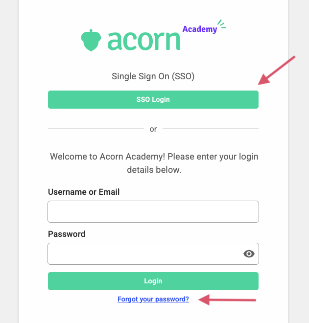 Troubleshooting: Can't Log In to Acorn